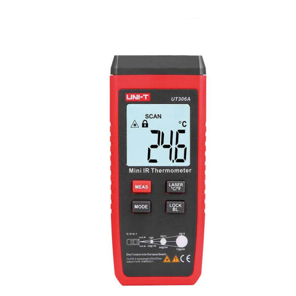 خرید ترمومتر لیزری 300 درجه یونیتی مدل UNI-T UT306A